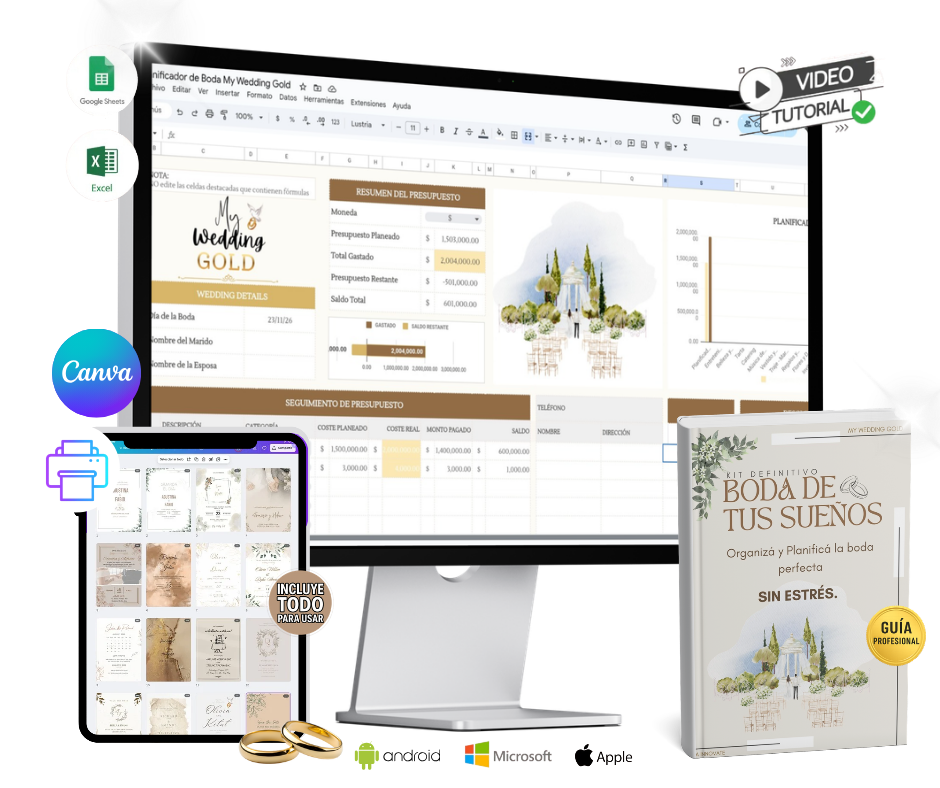 KIT DEFINITIVO BODA DE TUS SUEÑOS